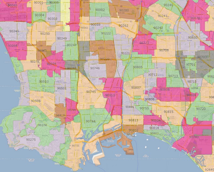 Zip Code Map Of Southern California Secretmuseum Photos